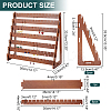 7-Tier Trapezoid Wood Earrings Organizer Holder Displays RDIS-WH0015-05-2