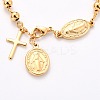 304 Stainless Steel Charm Bracelets STAS-B021-16G-2