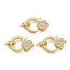 Brass Clear Cubic Zirconia Lobster Claw Clasps KK-B046-03-2