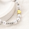 ABS Imitation Pearl Beads Braided Bead Bracelets for Women BJEW-D317-09B-PG-2