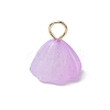 Acrylic Lotus Pendants PALLOY-JF02712-04-3