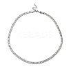 Non-Tarnish 304 Stainless Steel Cuban Link Chain Necklace NJEW-K249-01A-P-1