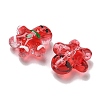 Christmas Transparent Glass Beads Strands LAMP-M021-02G-3