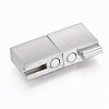 304 Stainless Steel Magnetic Clasps with Glue-in Ends STAS-F130-75P-2