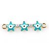 Alloy Enamel Connector Charms X1-FIND-TAC0016-26B-1