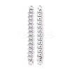 Brass Clear Horse Eye Cubic Zirconia Links Connectors ZIRC-G170-21P-2