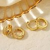 Brass Pave Clear Cubic Zirconia Hoop Earring Sets PB6387-3