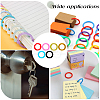 210Pcs 7 colors Plastic Loose Leaf Book Binder Rings KY-CP0001-25A-4
