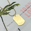 304 Stainless Steel Military Dog Tag Pendant Necklaces JF4506-1-1