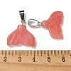 Cherry Quartz Glass Pendants G-Z067-01P-06-4
