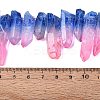 Two Tone Spray Painted Natural Quartz Crystal Points Beads Strands G-Q610-03B-4