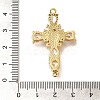Rack Plating Brass Micro Pave Cubic Zirconia Links KK-P287-51G-02-3