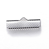 Tarnish Resistant 304 Stainless Steel Ribbon Crimp Ends STAS-N0013-05P-1