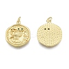 Brass Micro Pave Green Cubic Zirconia Pendants KK-G431-19G-1