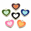 Rack Plating Alloy Enamel Pendants ENAM-T014-03-RS-1