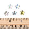 70Pcs 5 Colors Transparent Electroplate Glass Bead Caps EGLA-FS0001-55-5