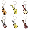 6Pcs 6 Styles Silicone Keychains KEYC-YW0001-30-1