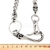 304 Stainless Steel Cuban Link Chain Skull Pants Chains with S-Hooks AJEW-D001-01A-ASP-6