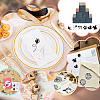 6Pcs 6 Styles Wooden Stamps with Rubber DIY-OC0013-34-6