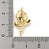 Long-Lasting Brass Micro Pave Clear Cubic Zirconia Connector Charms LS-KK-O008-03A-G-3