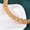 14mm Twist Iron Chain Necklaces NJEW-G163-02KCG-3