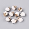 Natural White Moonstone Pendants G-N359-18G-15-1