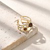 Natural Tiger Eye Finger Rings STAS-Z112-05G-03-2
