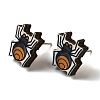 Wood Stud Earrings EJEW-Z054-02O-1