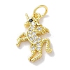 Rack Plating Brass Micro Pave Cubic Zirconia Pendants KK-Z039-24G-1
