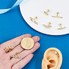 9Pcs Stainless Steel Pave Clear Cubic Zirconia Cartilage Earring Sets EJEW-PH0001-54-3
