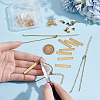 304 Stainless Steel Blank Rectangle Link Bracelet with Birth Stone Charms DIY Making Kit DIY-UN0056-20-4