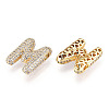 Brass Micro Pave Cubic Zirconia Pendants KK-N254-06G-M-2