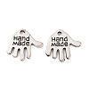 Tibetan Style Alloy Hand Carved Word Hand Made Charms LS-X-TIBEP-O009-31-1