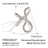 Adjustable 304 Stainless Steel Open Cuff Rings for Women SZ1207-1-1