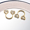 304 Stainless Steel Heart Clip on Nose Rings AJEW-A062-01A-G-2