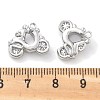 Brass Micro Pave Clear Cubic Zirconia Charms KK-M102-51P-3
