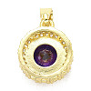 Brass Micro Pave Cubic Zirconia Pendants LS-KK-E277-02G-2