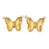 Brass Pave Faceted Glass Connector Charms FIND-Z020-03O-1