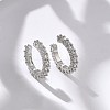 Brass Micro Pave Clear Cubic Zirconia Cuff Earrings X-EJEW-I249-14P-5