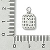 Rack Plating Brass Micro Pave Clear Cubic Zirconia Charms KK-G501-01Y-P-3