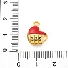 304 Stainless Steel Enamel Pendants STAS-B085-25G-3