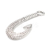 Brass Micro Pave Cubic Zirconia Pendants KK-L229-064P-2
