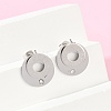 304 Stainless Steel Rhinestone Stud Earrings EJEW-Z089-06P-1