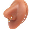 316L Surgical Stainless Steel Cubic Zirconia Dangle Hoop Nose Ring with Charms WG2DADE-40-1