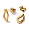 PVD Vacuum Plating 304 Stainless Steel Stud Earrings EJEW-Z040-53G-2