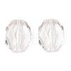 Faceted Hexagon Transparent Acrylic Beads TACR-R126-A01-2