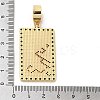 Brass Micro Pave Cubic Zirconia Pendants with Enamel KK-H458-04G-04-3