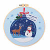 DIY Christmas Theme Embroidery Kits XMAS-PW0001-175I-1