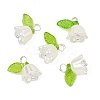 Acrylic with ABS Plastic Imitation Pearl Pendants PALLOY-JF05659-12-2