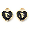 Light Gold Plated Alloy Enamel Pendants ENAM-R136-30-21-2